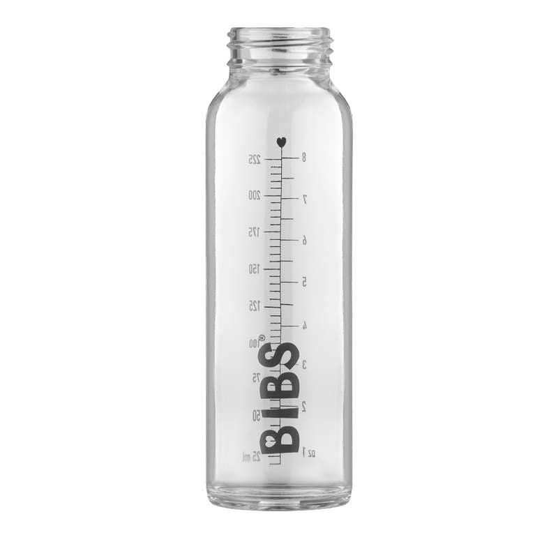BIBS Bottle - Tilbehør - Stor Sutteflaske i Glas - 225 ml.