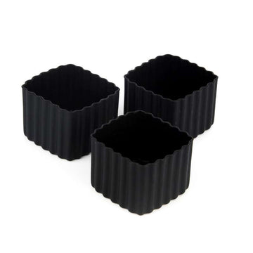 Little Lunch Box Co. Kvadratiske Bento Cups - 3 stk. - Black