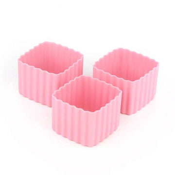 Little Lunch Box Co. Kvadratiske Bento Cups - 3 stk. - Blush Pink