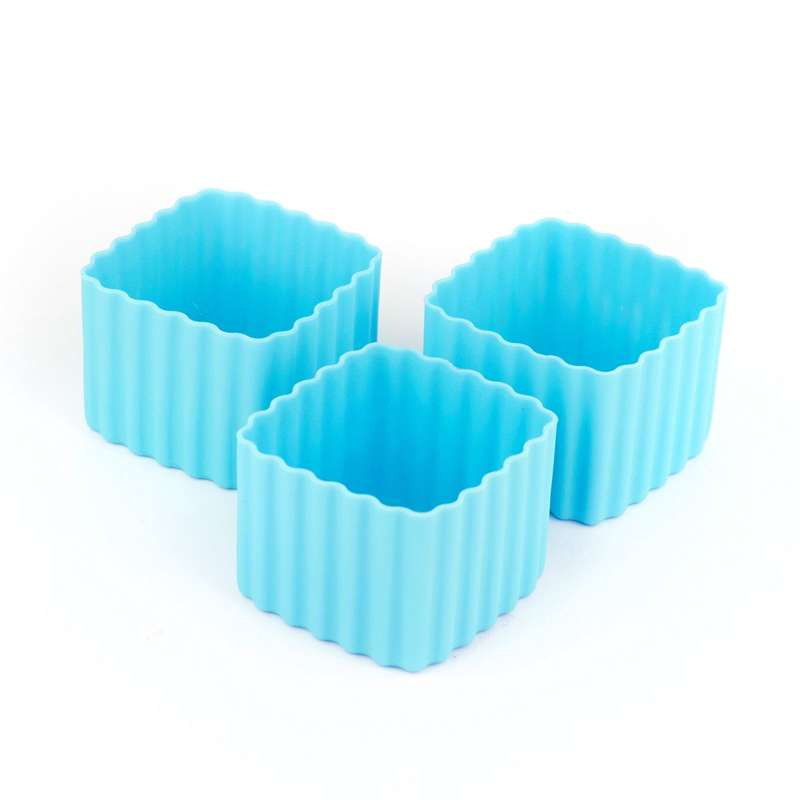 Little Lunch Box Co. Kvadratiske Bento Cups - 3 stk. - Light Blue