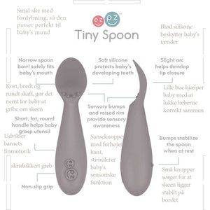 EZPZ Tiny Spoon 2 stk. Silikoneskeer - Mørk Grå
